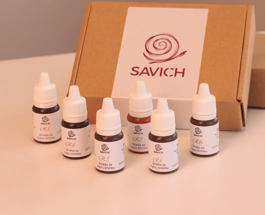savich r linija, pigmenti za trajnu šminku obrva, savich akademija, savich beauty, puder obrve, senčenje dlačica